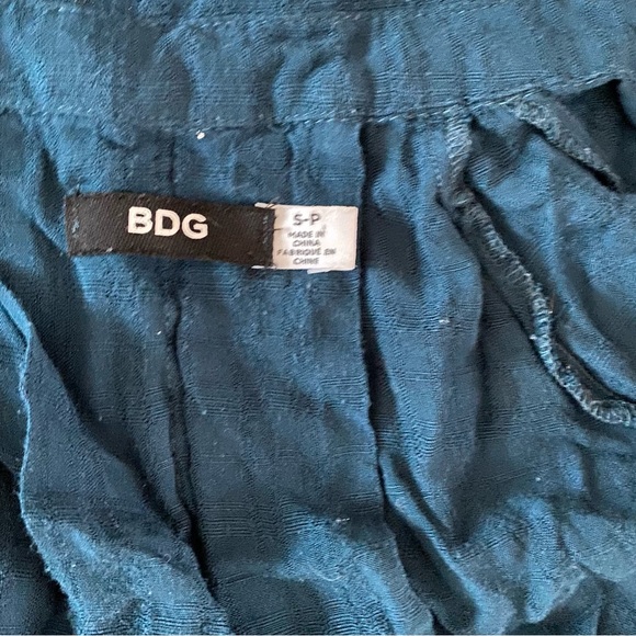 Urban Outfitters BDG Boho Tie Up Blue Blouse - SIZE S - Picture 3 of 3